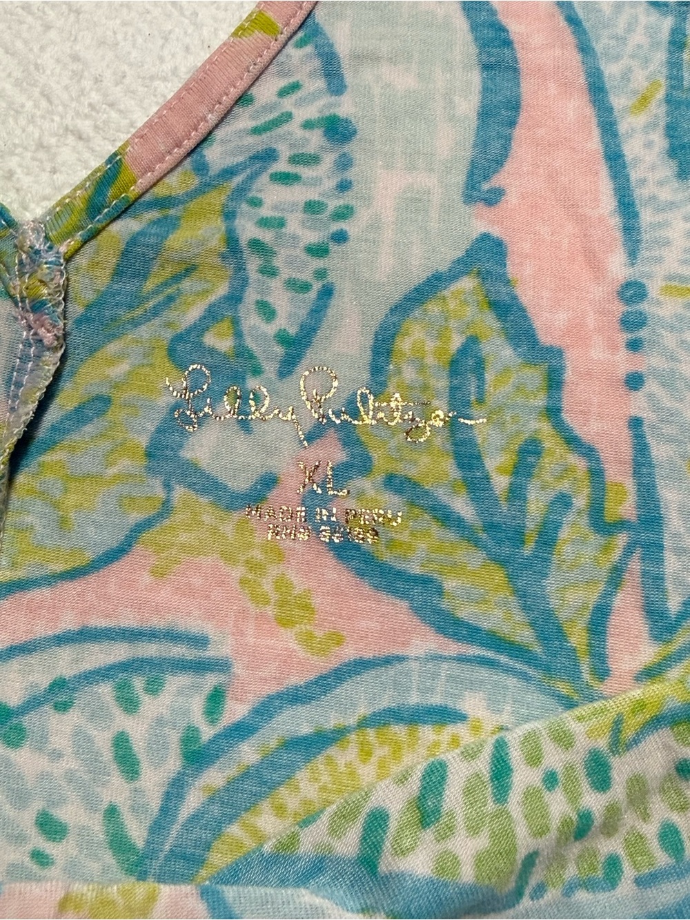 Lilly Pulitzer Citrus Print Sleeveless Tank Top Women's XL - Picture 3 of 7
